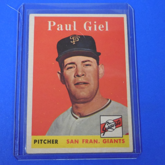 1958 TOPPS #308 PAUL GIEL GIANTS