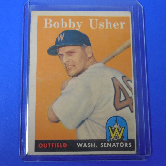 1958 TOPPS #124 BOBBY USHER SENATORS