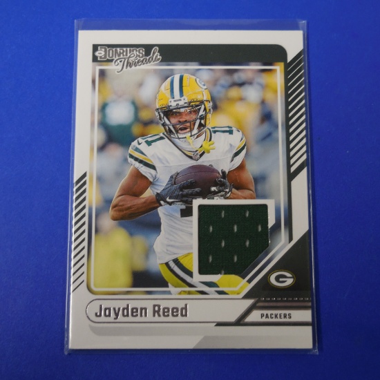 2024 PANINI DONRUSS JAYDEN REED THREADS JERSEY RELIC CARD PACKERS