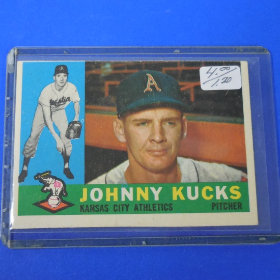 1960 TOPPS #177 JOHNNY KUCKS ATHLETICS