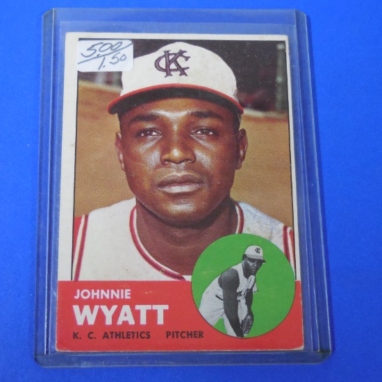 1963 TOPPS #376 JOHNNY WYATT ATHLETICS