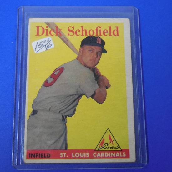 1958 TOPPS #106 DICK SCHOFIELD CARDINALS
