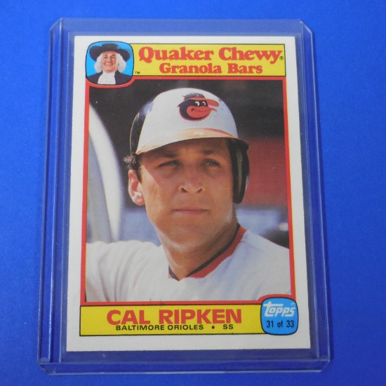 1986 TOPPS QUAKER OATS GRANOLA BARS CAL RIPKEN JR ORIOLES