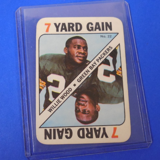 1971 TOPPS FOOTBALL GAME CARD WILLIE WOOD 7 YARD GAIN