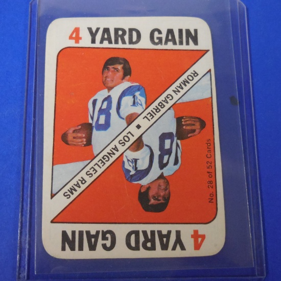 1971 TOPPS FOOTBALL GAME CARD ROMAN GABRIEL 4 YARD GAIN