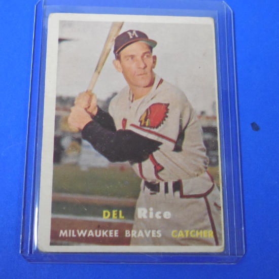 1957 TOPPS #193 DEL RICE BRAVES