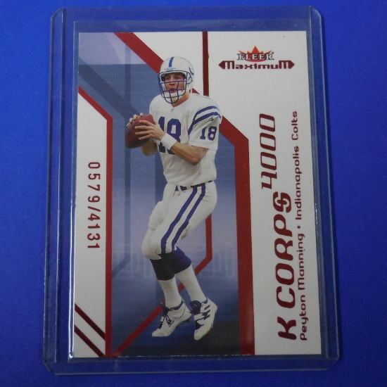 2002 FLEER MAXIMUM PEYTON MANNING K CORPS 4000 #D 0579/4131 COLTS