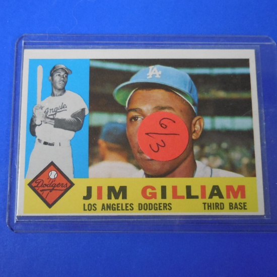 1960 TOPPS #255 JIM GILLIAM DODGERS