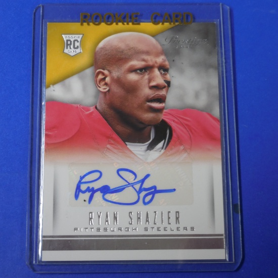 2014 PANINI PRESTIGE RYAN SHAZIER AUTOGRAPHED ROOKIE CARD STEELERS