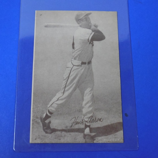 VINTAGE EARLY 1950'S HANK AARON EXHIBITS EXHIBIT CARD BRAVES