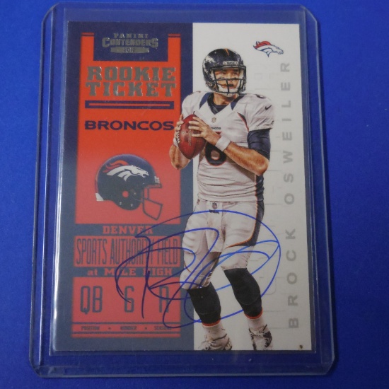 2012 PANINI CONTENDERS BROCK OSWEILER AUTOGRAPHED ROOKIE CARD BRONCOS