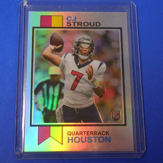 2023 TOPPS COMPOSITE CHROME C.J. STROUD 1973 VARIATION REFRACTOR ROOKIE CARD TEXANS