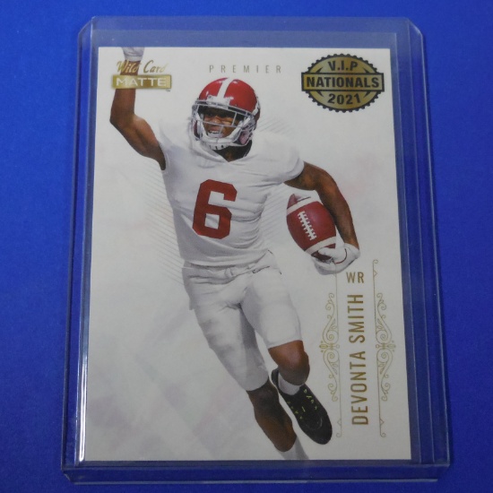 2021 WILD CARD NSCC VIP DEVONTA SMITH ROOKIE CARD