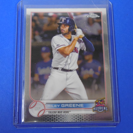 2022 TOPPS CHROME DEBUT RILEY GREENE ROOKIE CARD