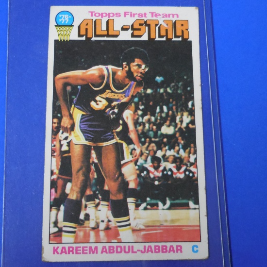 1976-77 TOPPS BASKETBALL JUMBO #126 KAREEM ABDUL JABBAR ALL STAR LAKERS