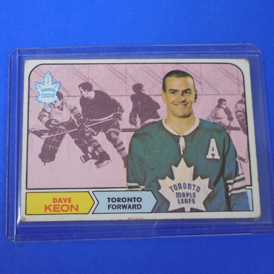 1968-69 TOPPS #128 DAVE KEON MAPLE LEAFS HOF