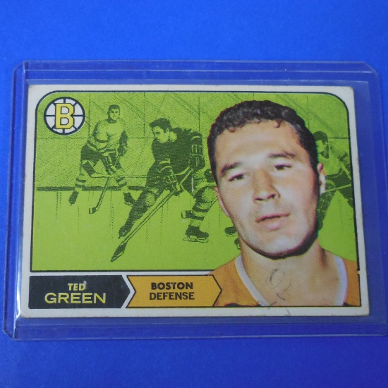 1968-69 TOPPS #4 TED GREEN BRUINS