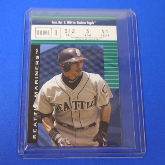 2004 FLEER AUTHENTIC ICHIRO TICKET STUDS MARINERS