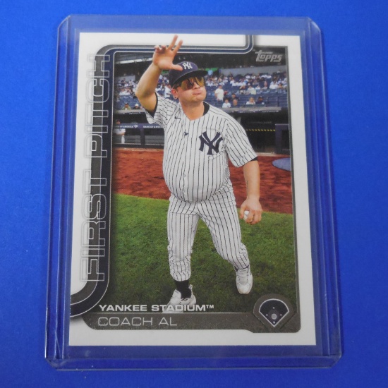 2025 TOPPS COACH AL FIRST PITCH YANKEES