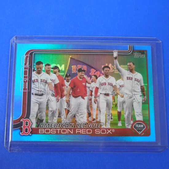 2025 TOPPS BOSTON RED SOX AMERICAN LEAGUE BLUE HOLO #D 062/150