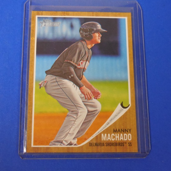 2011 TOPPS HERITAGE MINOR LEAGUES MANNY MACHADO ROOKIE CARD