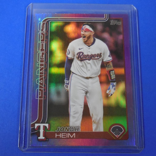 2025 TOPPS #51 JONAH HEIM PURPLE #D 044/250 RANGERS