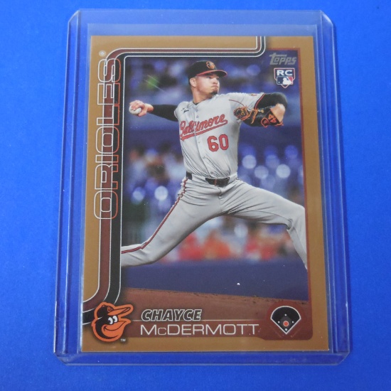 2025 TOPPS #32 CHAYCE MCDERMOTT GOLD ROOKIE CARD #D 1857/2025 ORIOLES