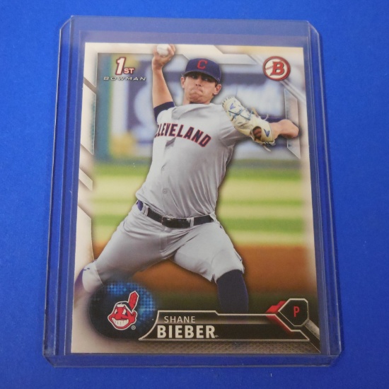 2016 BOWMAN DRAFT SHANE BIEBER ROOKIE CARD INDIANS