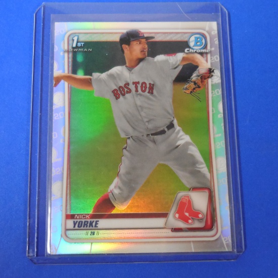 2020 BOWMAN CHROME NICK YORKE ROOKIE CARD REFRACTOR RED SOX