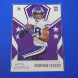 2020 PANINI ROOKIES AND STARS JUSTIN JEFFERSON ROOKIE CARD VIKINGS