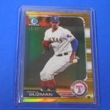 2019 BOWMAN CHROME RONALD GUZMAN GOLD REFRACTOR #D 13/50