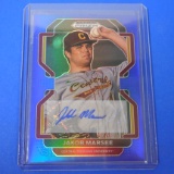 2022 PANINI PRIZM JAKOB MARSEE BLUE PRIZM AUTOGRAPHED ROOKIE CARD #D 94/99