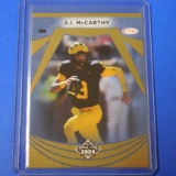 2024 SAGE FOOTBALL J.J. MCCARTHY ALL ROOKIE TEAM GOLD ROOKIE CARD RC