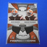 2009 PANINI CERTIFIED ROBISKIE MASSAQUOI JERSEY CARD #D 021/100 BROWNS
