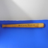 MINI DETROIT TIGERS BASEBALL BAT WITH REMOVABLE CAP AS IS