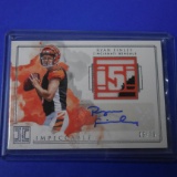 2019 PANINI IMPECCABLE RYAN FINLEY AUTOGRAPHED ROOKIE PATCH CARD #D 09/75 BENGALS