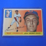 1955 TOPPS #153 BUD PODBIELAN CINCINNATI REDLEGS REDS