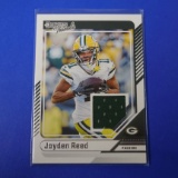 2024 PANINI DONRUSS JAYDEN REED THREADS JERSEY RELIC CARD PACKERS