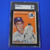 1954 TOPPS BASEBALL #13 BILLY MARTIN GRADED SGC 3 VG YANKEES