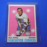 1970-71 TOPPS #122 PAUL POPIEL CANUCKS