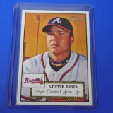 2001 TOPPS HERITAGE CHIPPER JONES RED BACK BRAVES
