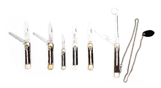 Lot of Six Hubertus Pocketknives