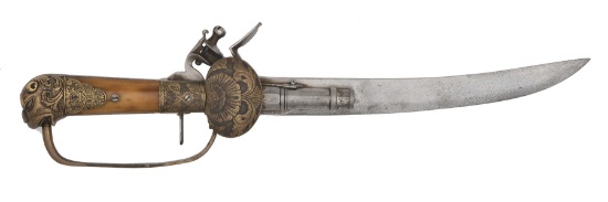 Rare coContinental Flintlock Dagger Pistol