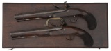 Encased Set of Flintlock Dueling Pistols By Twigg