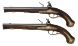 Pair of German Flintlock Holster Pistols