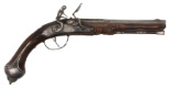 18th Century Silver-Mounted Italian Flintlock Belt Pistol Circa 1770