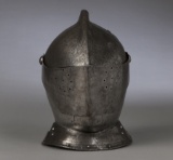 A Late 16th Century European Close Helmet with Gorget Circa 1590