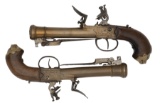 Pair of Brass Barrel Blunderbuss Pistols