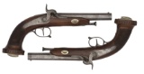 Pair of Belgian Percussion Holster Pistols