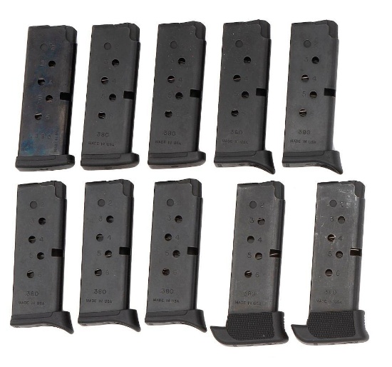 Lot of Ten Ruger .380 Magazines